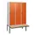 locker met bank,HxBxD 1950x1200x815mm,3vak,vak B 400mm,draaigrendel