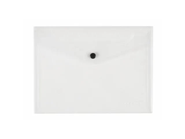 Documentenmap A5 PP 172 Micron Met Drukknopsluiting Transparant