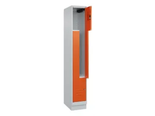 Z-garderobekast,HxBxD 1950x300x500mm,vak B 150/300mm,cil.-slot,sokkel - 2
