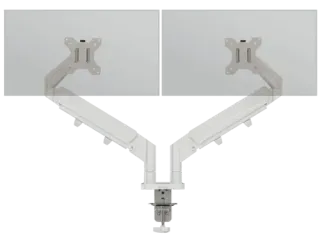 Monitorarm 2 Schermen Leitz Ergo ruimtebesparend dubbel grijs - 1