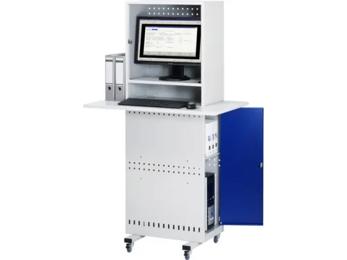 Computerkast 1725x975x610mm Verrijdbaar Werkblad Monitorvak