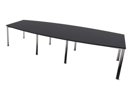 vergadertafel,HxBxD 740x3200x1400mm,vatvormig,CC-zwart