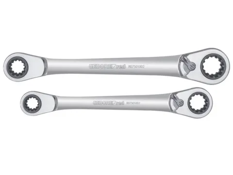 R07501002 Dubbele ring ratelsleutelset 63diverse sleutelmaten 2-delig