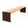 zitbank,B 1800mm,3latten,hout-zitting licht eikenhout,zitting H 450mm