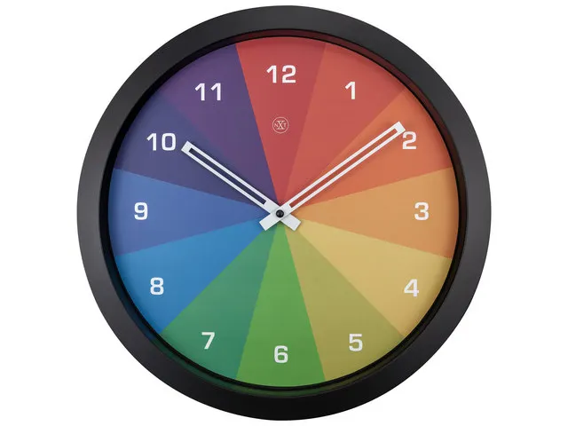 Kleurrijke wandklok - 36cm - Stille klok - Multicolor - nXt by NeXtime