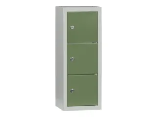 lockerkast,HxBxD 598x225x200mm,1x3vakken,RAL7035,front RAL6011 - 2
