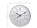 Spiegelklok - 56cm - Stille wandklok - Landelijk - Wit - NeXtime - "Cl