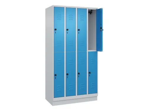 dubbeldekse locker,HxBxD 1950x1000x500mm,4x2vak.,vak B 250mm