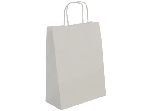 APLI Witte Kraft papier Draagtassen, 50 Stuks