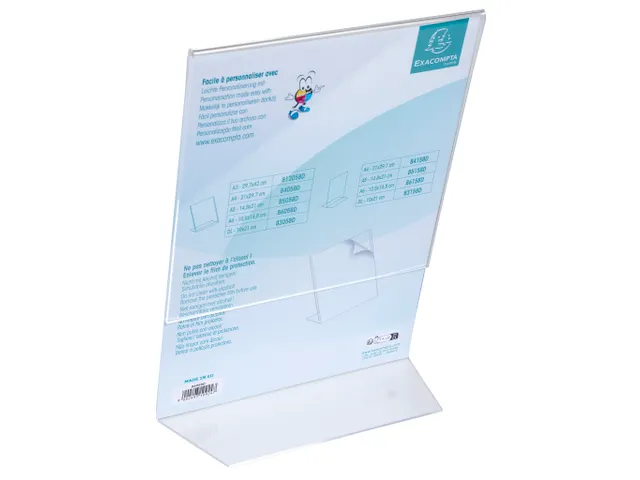 Folderhouder hellend A4 transparant