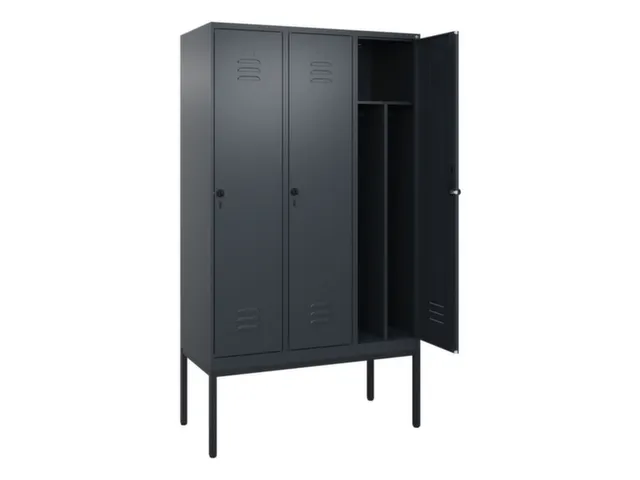 locker voor scheiding van kleding,HxBxD 2120x1200x500mm,3vak