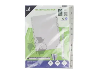 Tabblad ECO Kangaro A4 cijfers 180 grams grijs karton 23-gaats 12-deli - 3