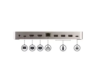 Dual-Monitor Usb-C Docking Station Met Mst 5X Usb 3.0 Poorten - 6