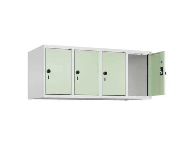 opzetkast,v. locker,4vak.,vak B 300mm,HxBxD 500x1200x500mm