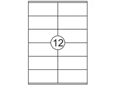 Etiketten universele labels A4 permanent 105x48mm Wit 1200 stuks