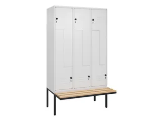 Z-garderobekast,HxBxD 2120x1200x815mm,6vak,vak B 400mm,draaigrendel - 1