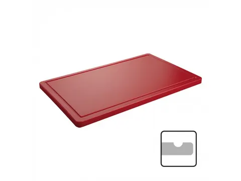 Caterchef HACCP Snijblad 1/1 GN Rood met geul 53x32,5x2cm
