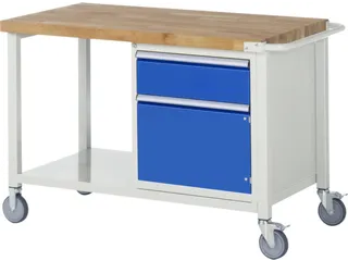 Werkbank 880x1250x700mm Beukenhouten Werkblad 1lade Kast - 1
