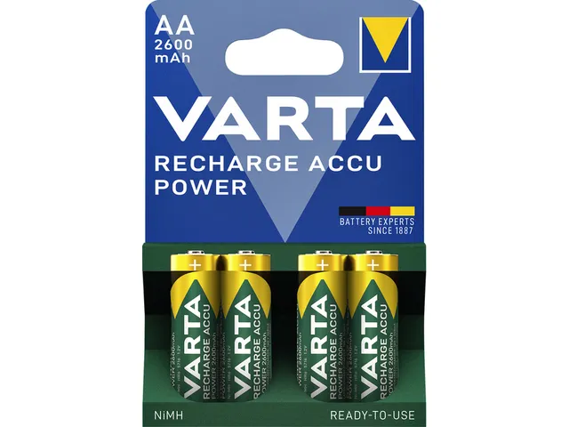 Batterij Oplaadbaar Varta 4x AA 2600Mah Ready2Use 1.2V