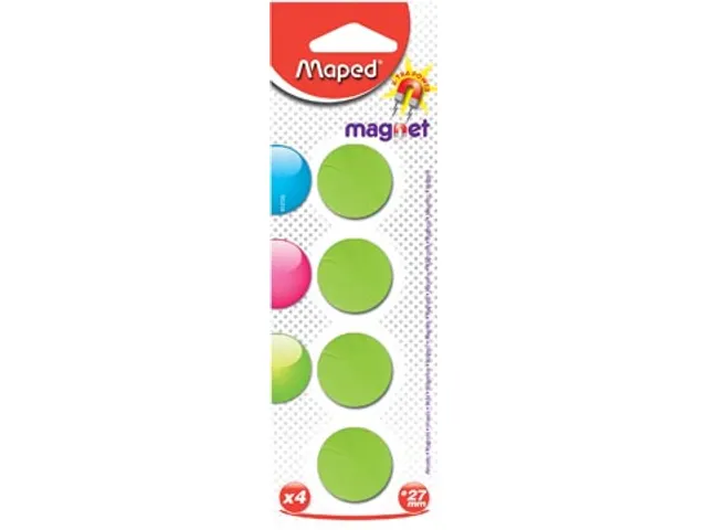 Maped Kleurmagneten op Blister Diameter 27mm Assorti 4 stuks