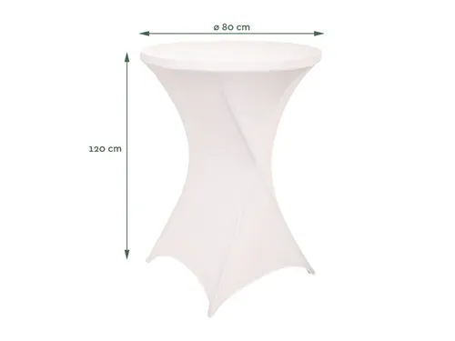 Tafelrok BRASQ voor statafel 80cm wit