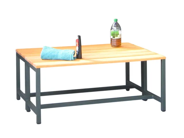 dubbele zitbank,LxD 1000x740mm,houten lijst beuken,onderstel RAL6011