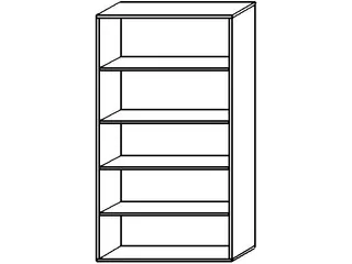 kantoorstelling,HxBxD 1920x1000x430mm,4xhouten vloer,decor romp noten - 6