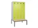 locker met bank,voor scheiding van kleding,HxBxD 2120x1200x815mm,4vak