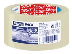 Verpakkingstape Tesapack Strong PP 50mmx66m Low Noise Transparant