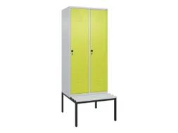 locker voor scheiding van kleding,HxBxD 2120x800x815mm,2vak