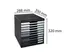 Module de classement Modulo Shades of Grey 10 tiroirs fermés - Gris