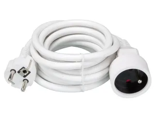Verlengkabel - 3 M - Wit - 3g1.5 - Penaarde Schuko - 1