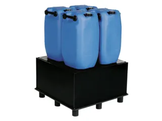 Opvangbak Hdpe Bxdxh 870x870x520mm V. 1x200l M. Poten Pe Plaat Geperf. - 2