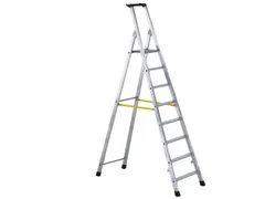 Boktrap Aluminium H 1 70m L 2 49m 8treden Platform Spreidbeveiliging
