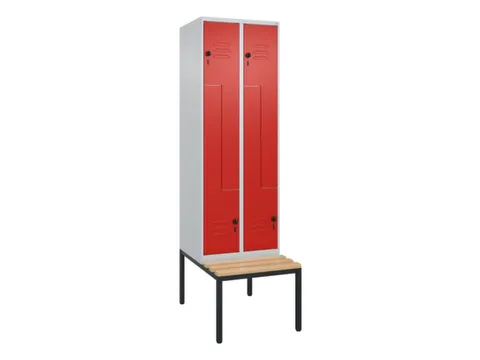 Z-garderobekast,HxBxD 2120x600x815mm,2vak,vak B 300mm,draaigrendel