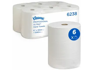 handdoekrol 6238 Ultra Airflex 2-laags wit 180mx19.8cm 6 stuks - 1