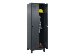 locker,HxBxD 1950x600x500mm,2vak,vak B 300mm,draaigrendel,voeten - 1