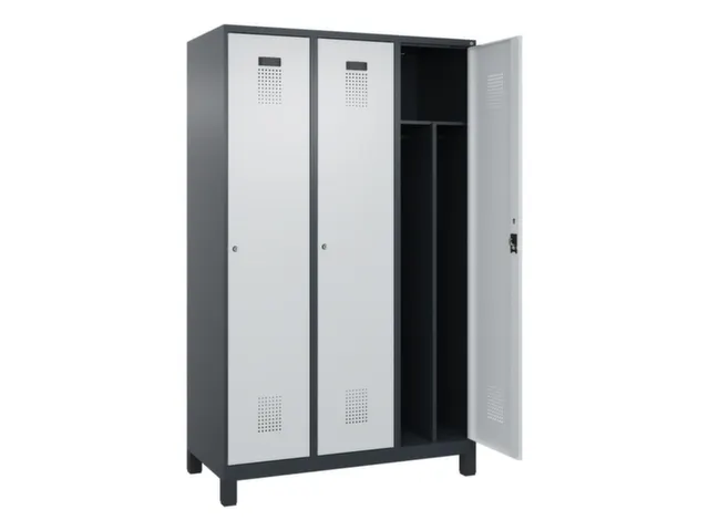 locker voor scheiding van kleding,HxBxD 1950x1200x500mm,3vak