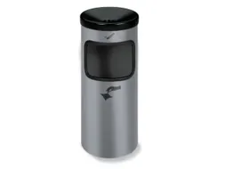Veiligheidscombi-Asbak Vloeropstelling 10 Liter 410x180mm Staal Zilver