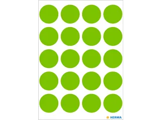 HERMA 1878 Multipurpose etiketten Rond 19mm Fluor Groen 100 stuks - 2