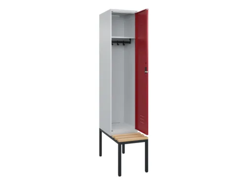 locker met bank,HxBxD 2120x400x815mm,1vak,vak B 400mm,cil.-slot