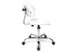 siège d'atelier pivotant,assise blanc,assise HxlxP 430-510x440x400mm