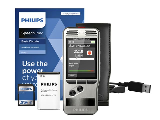 Dicteerapparaat Philips Pocket Memo DPM6000 | Dicteerapparatuur.nl