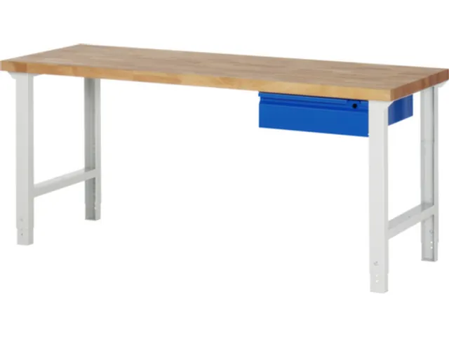 werkbank,RAL 7035/RAL 5010,HxBxD 790-1140x2000x700mm,beukblad