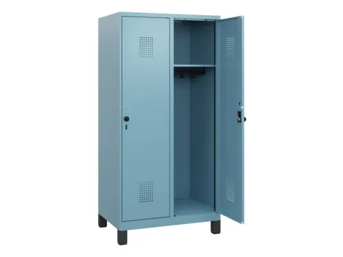 schoollocker,HxBxD 1630x800x500mm,2vak,vak B 400mm,draaigrendel,voeten