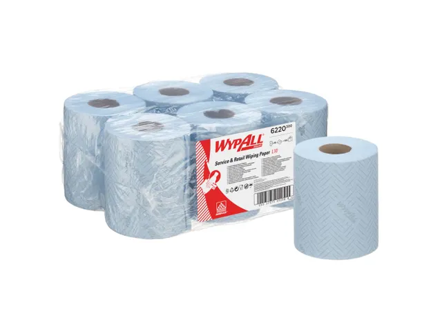 Poetsrol WypAll L10 1-laags 18,3cm106m 280vel blauw 6220