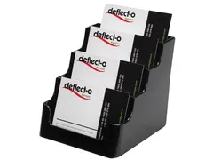 Visitekaarthouder 4 opbergvakken, zwart