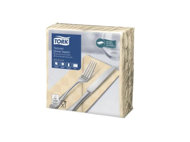 Tork 470314 Dinnerservet Zand 1/8 vouw 38x39cm 2-laags 12x100st