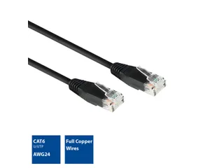 Kabel ACT CAT6 Network koper 5 meter zwart - 4