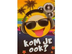 Uitnodiging Tropical DJ 17x14.2cm